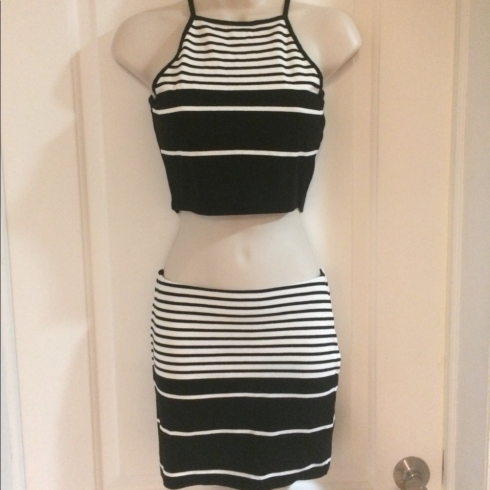 Forever 21 crop top and skirt set